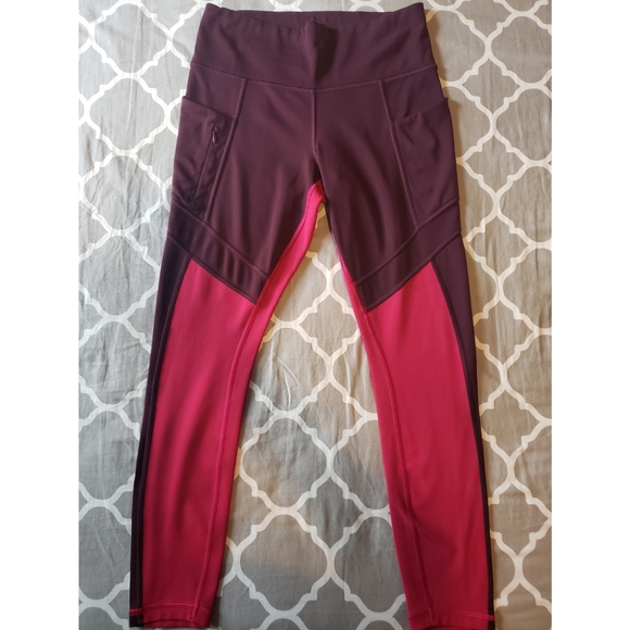 *Athleta All In Structure Colorblock 7/8 Leggings, Size Small, Auberge - Picture 2 of 12